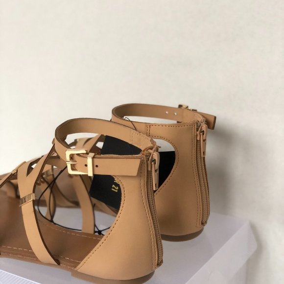 Forever 21 Strappy Cutout Sandals Nude Size 7 - Picture 3 of 4